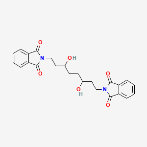 molecular formula C24H24N2O6 B12810083 1H-Isoindole-1,3(2H)-dione, 2,2'-(3,6-dihydroxy-1,8-octanediyl)bis- CAS No. 107806-93-9