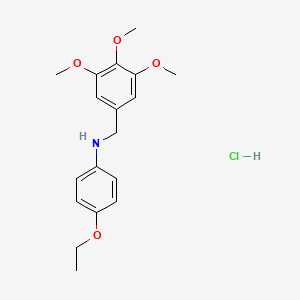 molecular formula C18H24ClNO4 B12810098 4-Ethoxy-N-(3,4,5-trimethoxybenzyl)aniline Hydrochloride CAS No. 151222-03-6