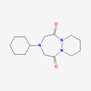 3-Cyclohexylhexahydro-1H-pyridazino(1,2-a)(1,2,5)triazepine-1,5(2H)-dione