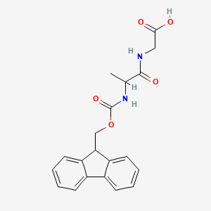 molecular formula C20H20N2O5 B12810136 2-[2-({[(9h-Fluoren-9-yl)methoxy]carbonyl}amino)propanamido]acetic acid 