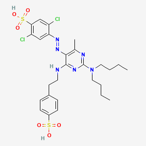 Benzenesulfonic acid, 2,5-dichloro-4-((2-(dibutylamino)-4-methyl-6-((2-(4-sulfophenyl)ethyl)amino)-5-pyrimidinyl)azo)-