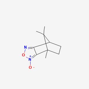 molecular formula C10H14N2O2 B12810167 4,7-Methano-2,1,3-benzoxadiazole, 4,5,6,7-tetrahydro-7,8,8-trimethyl-, 1-oxide CAS No. 7249-57-2