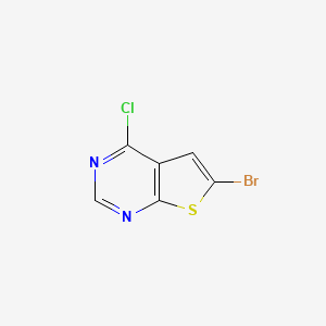 molecular formula C6H2BrClN2S B1281017 6-溴-4-氯噻吩[2,3-d]嘧啶 CAS No. 56844-12-3