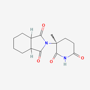 molecular formula C14H18N2O4 B12810178 1H-Isoindole-1,3(2H)-dione, 2-((3S)-3-methyl-2,6-dioxo-3-piperidinyl)- CAS No. 108816-40-6