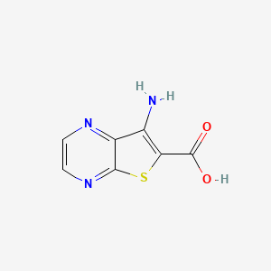 molecular formula C7H5N3O2S B1281019 7-Aminothieno[2,3-b]pyrazine-6-carboxylic acid CAS No. 56881-31-3