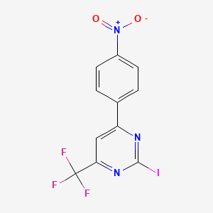 2-Iodo-6-(4-nitrophenyl)-4-(trifluoromethyl)pyrimidine