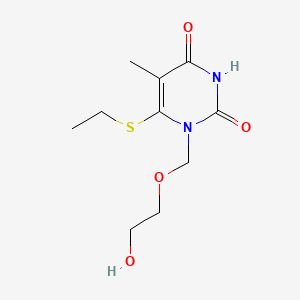 2,4(1H,3H)-Pyrimidinedione, 6-(ethylthio)-1-((2-hydroxyethoxy)methyl)-5-methyl-