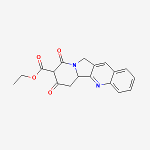 Ethyl 7,9-dioxo-5b,6,7,8,9,11-hexahydroindolizino(1,2-b)quinoline-8-carboxylate