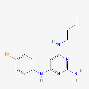 2,4,6-Pyrimidinetriamine, N4-(4-bromophenyl)-butyl-