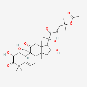 [6-[2,16-dihydroxy-9-(hydroxymethyl)-4,4,13,14-tetramethyl-3,11-dioxo-2,7,8,10,12,15,16,17-octahydro-1H-cyclopenta[a]phenanthren-17-yl]-6-hydroxy-2-methyl-5-oxohept-3-en-2-yl] acetate