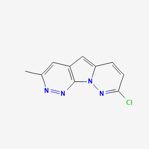 molecular formula C10H7ClN4 B12810324 6-Chloro-2-methyl-3,4,4b,5-tetraaza-fluorene CAS No. 14822-91-4