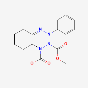 1,2,3,4-Benzotetrazine-1,2-dicarboxylic acid, 3,5,6,7,8,8a-hexahydro-3-phenyl-, dimethyl ester