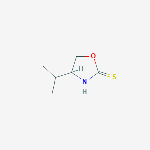 molecular formula C6H11NOS B12810387 4-Isopropyl-1,3-oxazolidine-2-thione 