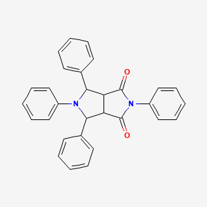 molecular formula C30H24N2O2 B12810388 2,4,5,6-Tetraphenyltetrahydropyrrolo(3,4-c)pyrrole-1,3(2H,3aH)-dione CAS No. 13175-09-2