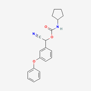 Carbamic acid, N-cyclopentyl-, cyano(3-phenoxyphenyl)methyl ester