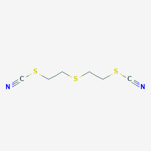 molecular formula C6H8N2S3 B12810400 Thiocyanic acid, thiodi-2,1-ethanediyl ester CAS No. 64070-87-7