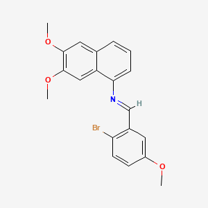 N-(2-Bromo-5-methoxybenzylidene)-6,7-dimethoxy-1-naphthalenamine