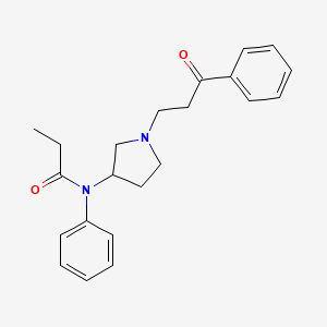 N-(1-(2-Benzoylethyl)-3-pyrrolidinyl)propionanilide