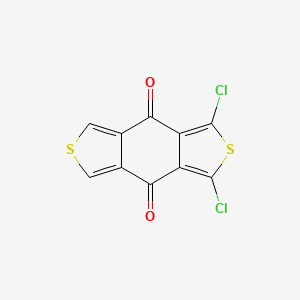 molecular formula C10H2Cl2O2S2 B12810467 1,3-Dichloro-2,6-dithia-s-indacene-4,8-dione CAS No. 33527-28-5