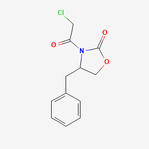 molecular formula C12H12ClNO3 B12810484 4-Benzyl-3-(2-chloroacetyl)-1,3-oxazolidin-2-one 