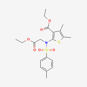 Ethyl 2-((2-ethoxy-2-oxoethyl)((4-methylphenyl)sulfonyl)amino)-4,5-dimethyl-3-thiophenecarboxylate