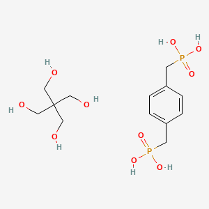 molecular formula C13H24O10P2 B12810570 2,2-Bis(hydroxymethyl)propane-1,3-diol;[4-(phosphonomethyl)phenyl]methylphosphonic acid CAS No. 67846-25-7