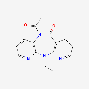 9-acetyl-2-ethyl-2,4,9,15-tetrazatricyclo[9.4.0.03,8]pentadeca-1(11),3(8),4,6,12,14-hexaen-10-one