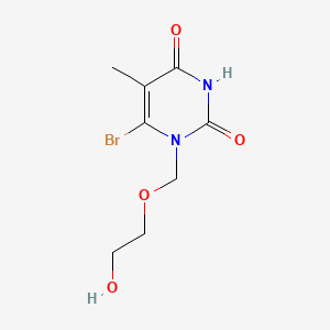 2,4(1H,3H)-Pyrimidinedione, 6-bromo-1-((2-hydroxyethoxy)methyl)-5-methyl-