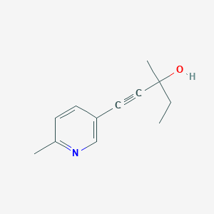 molecular formula C12H15NO B12810648 3-Methyl-1-(6-methylpyridin-3-yl)pent-1-yn-3-ol CAS No. 91639-78-0