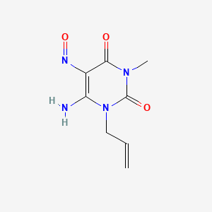 molecular formula C8H10N4O3 B12810672 1-Allyl-6-amino-3-methyl-5-nitroso-2,4(1H,3H)-pyrimidinedione CAS No. 90749-76-1