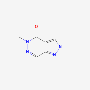 molecular formula C7H8N4O B12810685 2,5-Dimethyl-2,5-dihydro-4H-pyrazolo[3,4-d]pyridazin-4-one CAS No. 40995-48-0