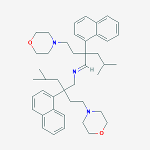 molecular formula C44H59N3O2 B12810718 (1E)-4-Methyl-N-{4-methyl-2-[2-(morpholin-4-yl)ethyl]-2-(naphthalen-1-yl)pentyl}-2-[2-(morpholin-4-yl)ethyl]-2-(naphthalen-1-yl)pentan-1-imine CAS No. 33310-68-8