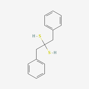 molecular formula C15H16S2 B12810754 1,3-Diphenyl-2,2-propanedithiol CAS No. 42937-97-3