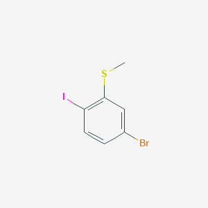 molecular formula C7H6BrIS B12810760 (5-Bromo-2-iodophenyl)(methyl)sulfane 