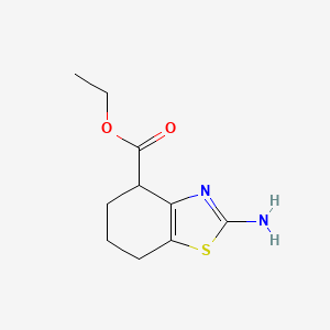 molecular formula C10H14N2O2S B1281079 Ethyl 2-amino-4,5,6,7-tetrahydro-1,3-benzothiazole-4-carboxylate CAS No. 76263-11-1