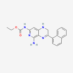 Carbamic acid, (5-amino-1,2-dihydro-3-(1-naphthalenyl)pyrido(3,4-b)pyrazin-7-yl)-, ethyl ester