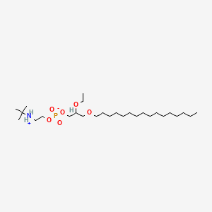 molecular formula C27H58NO6P B12810819 rac-1-O-Hexadecyl-2-O-ethylglycero-3-phospho-N-tert-butylethanolamine CAS No. 149576-19-2