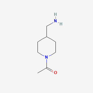 molecular formula C8H16N2O B1281082 1-(4-(氨甲基)哌啶-1-基)乙酮 CAS No. 77445-06-8