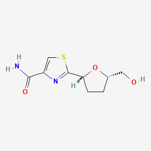 4-Thiazolecarboxamide, 2-(tetrahydro-5-(hydroxymethyl)-2-furanyl)-, (2R-cis)-