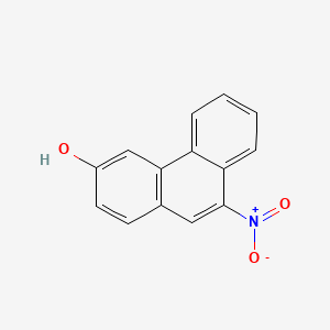 molecular formula C14H9NO3 B12810822 9-(Hydroxy(oxido)amino)-3-phenanthrenol CAS No. 7402-91-7