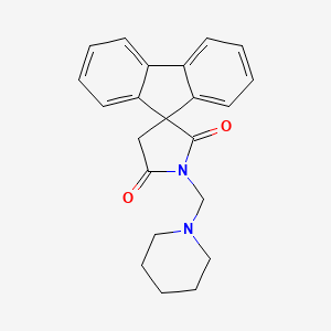 (Spiro(9H-fluorene-9,3'-pyrrolidine)-2',) 5'-dione, 1'-(1-piperidinylmethyl)-