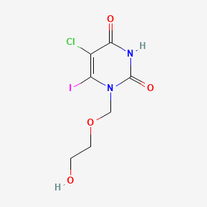 5-Chloro-1-((2-hydroxyethoxy)methyl)-6-iodo-2,4(1H,3H)-pyrimidinedione