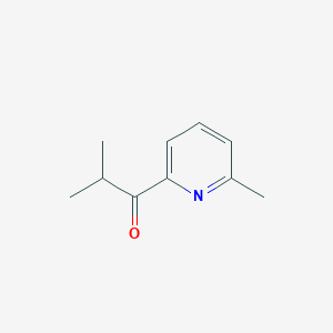 molecular formula C10H13NO B12810891 2-Methyl-1-(6-methylpyridin-2-yl)propan-1-one CAS No. 6972-48-1