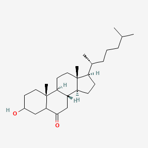 molecular formula C27H46O2 B12810906 (8S,9S,10R,13R,14S,17R)-3-hydroxy-10,13-dimethyl-17-[(2R)-6-methylheptan-2-yl]-1,2,3,4,5,7,8,9,11,12,14,15,16,17-tetradecahydrocyclopenta[a]phenanthren-6-one 