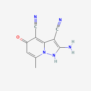 5-Hydroxy-2-imino-7-methyl-1,2-dihydropyrazolo(1,5-a)pyridine-3,4-dicarbonitrile