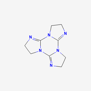 molecular formula C9H12N6 B12810917 1,3,6,8,11,13-hexazatetracyclo[10.3.0.02,6.07,11]pentadeca-2,7,12-triene CAS No. 28584-89-6