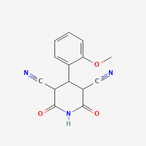 4-(2-Methoxyphenyl)-2,6-dioxo-3,5-piperidinedicarbonitrile