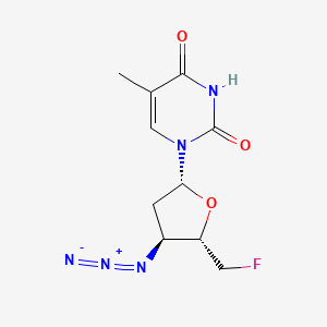 molecular formula C10H12FN5O3 B12810928 Thymidine, 3'-azido-3',5'-dideoxy-5'-fluoro- CAS No. 87190-87-2