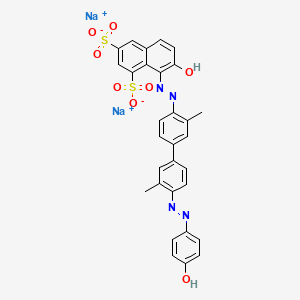 1,3-Naphthalenedisulfonic acid, 7-hydroxy-8-((4'-((4-hydroxyphenyl)azo)-3,3'-dimethyl(1,1'-biphenyl)-4-yl)azo)-, disodium salt