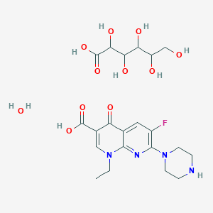 molecular formula C21H31FN4O11 B12810949 Enoxiacin Gluconate 